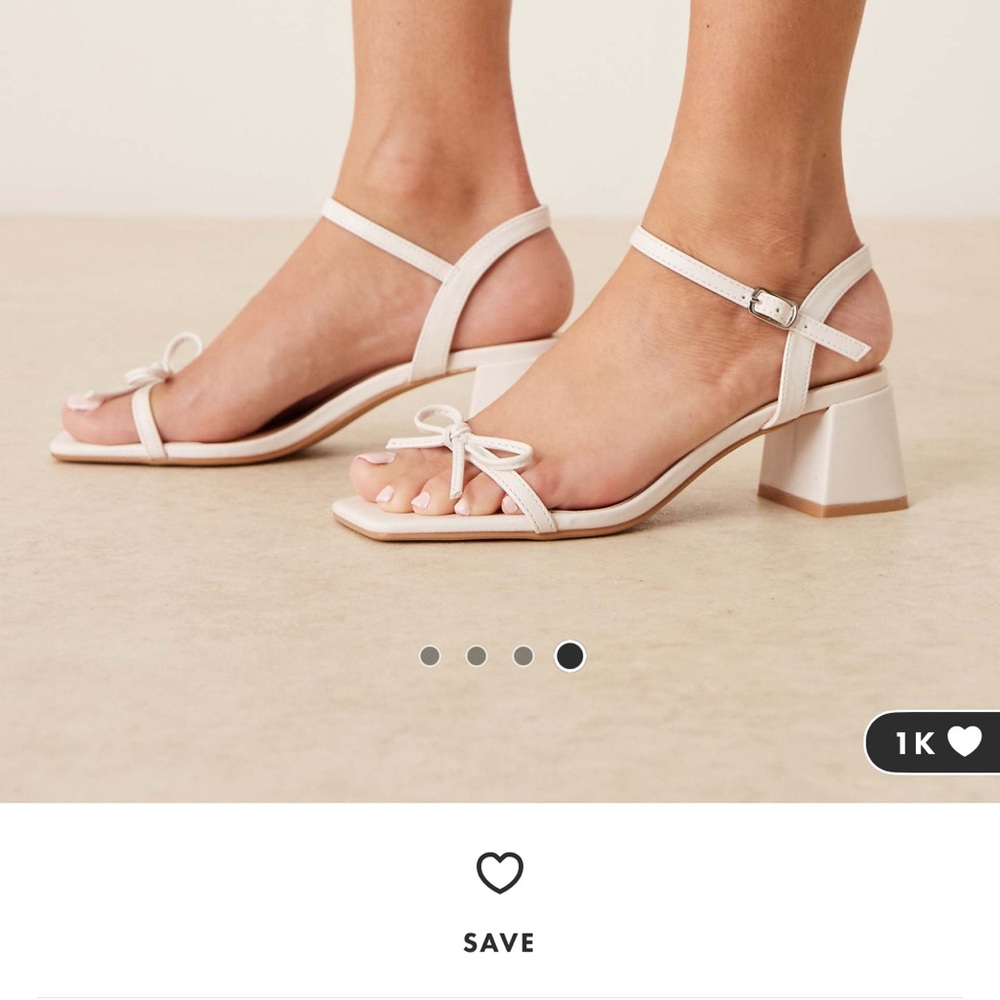 Glamorous White Block Heel Sandals